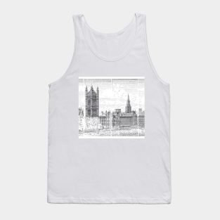 Typewriter Art: The Palace of Westminster Tank Top